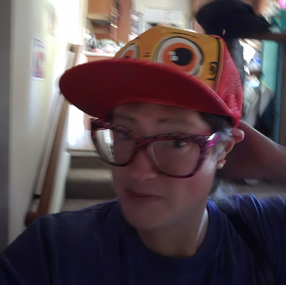 Colorful One Of A Kind Hand Painted Monkey Cap - Picture 4 of 5